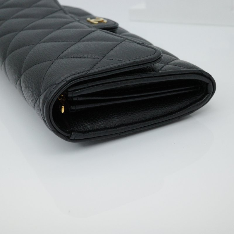 【超級難買的長錢包♥️配件超級齊】Chanel 香奈兒 經典系列 黑色牛皮 金扣 口蓋 長錢包 長錢夾|專櫃 52,400-10