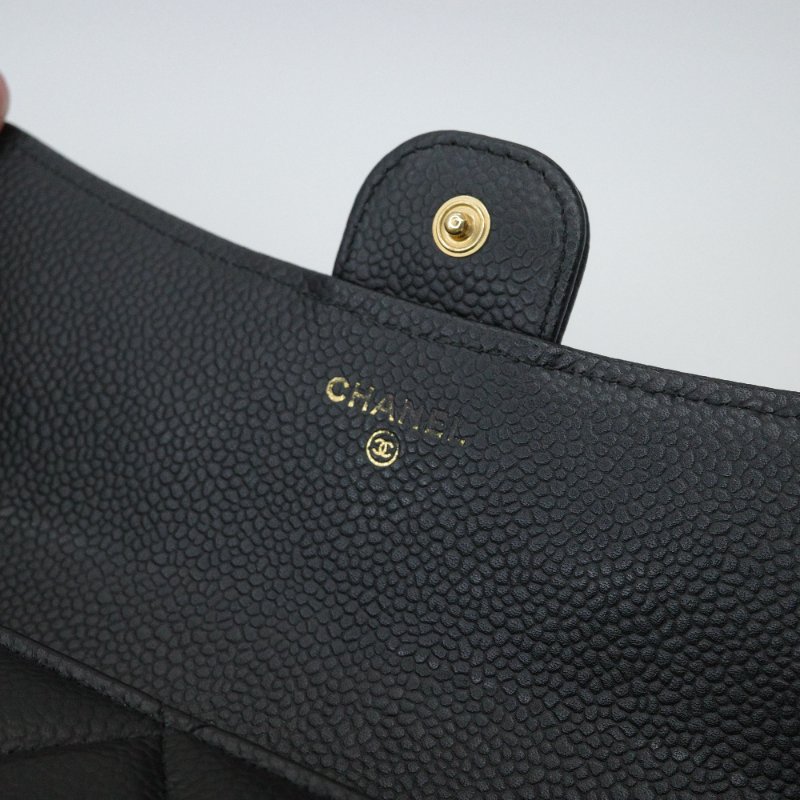 【超級難買的長錢包♥️配件超級齊】Chanel 香奈兒 經典系列 黑色牛皮 金扣 口蓋 長錢包 長錢夾|專櫃 52,400-11