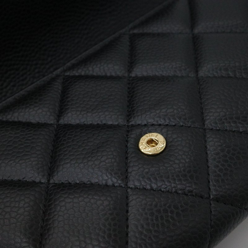 【超級難買的長錢包♥️配件超級齊】Chanel 香奈兒 經典系列 黑色牛皮 金扣 口蓋 長錢包 長錢夾|專櫃 52,400-12