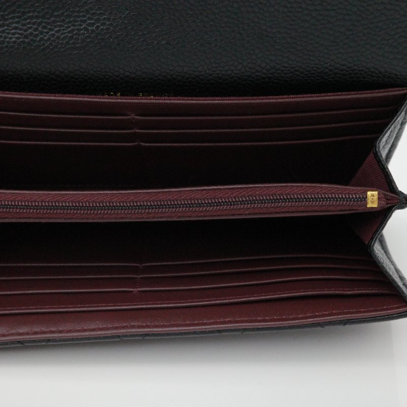 【超級難買的長錢包♥️配件超級齊】Chanel 香奈兒 經典系列 黑色牛皮 金扣 口蓋 長錢包 長錢夾|專櫃 52,400-13