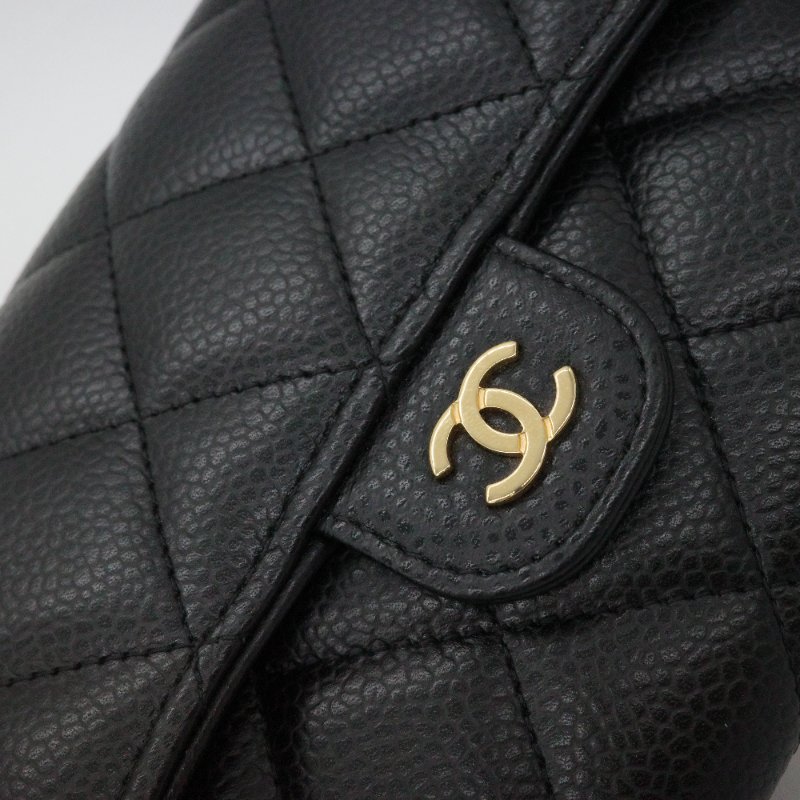【超級難買的長錢包♥️配件超級齊】Chanel 香奈兒 經典系列 黑色牛皮 金扣 口蓋 長錢包 長錢夾|專櫃 52,400-14