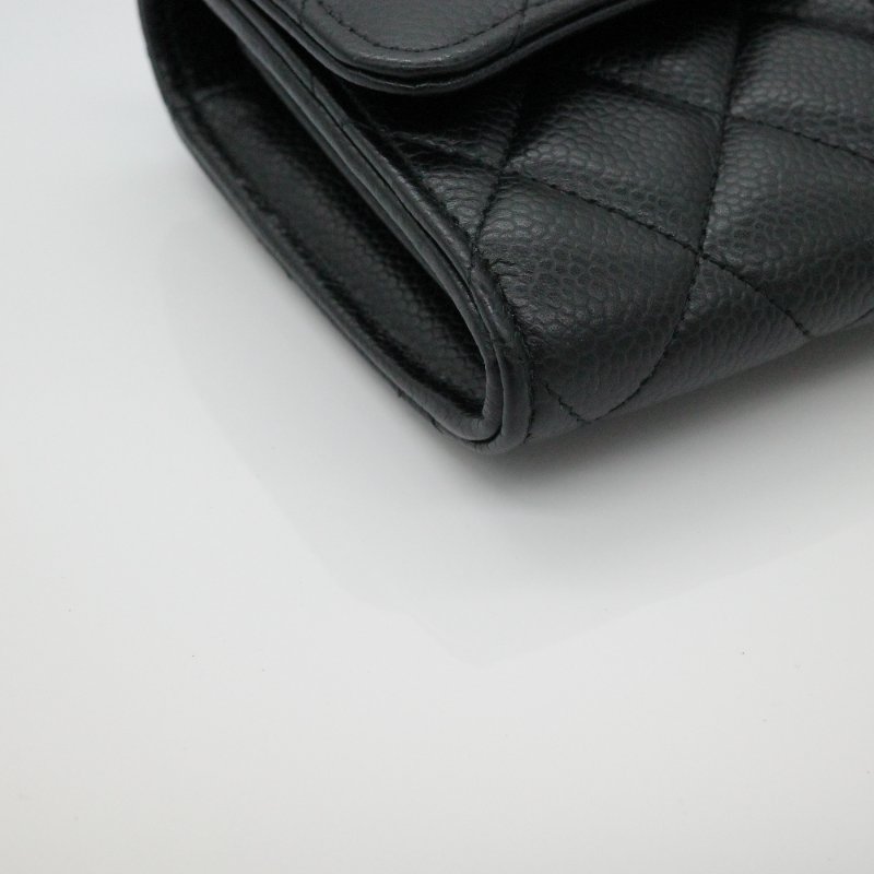 【超級難買的長錢包♥️配件超級齊】Chanel 香奈兒 經典系列 黑色牛皮 金扣 口蓋 長錢包 長錢夾|專櫃 52,400-15