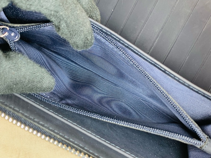 ✨經典實用 Gucci 古馳 深藍老花16卡拉鏈長夾-6