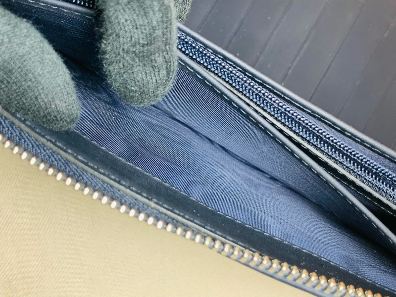 ✨經典實用 Gucci 古馳 深藍老花16卡拉鏈長夾-7