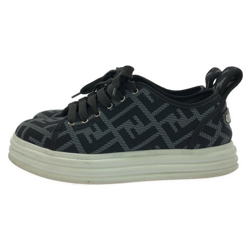 FENDI 女士36號繫帶運動鞋，黑色，二手-2