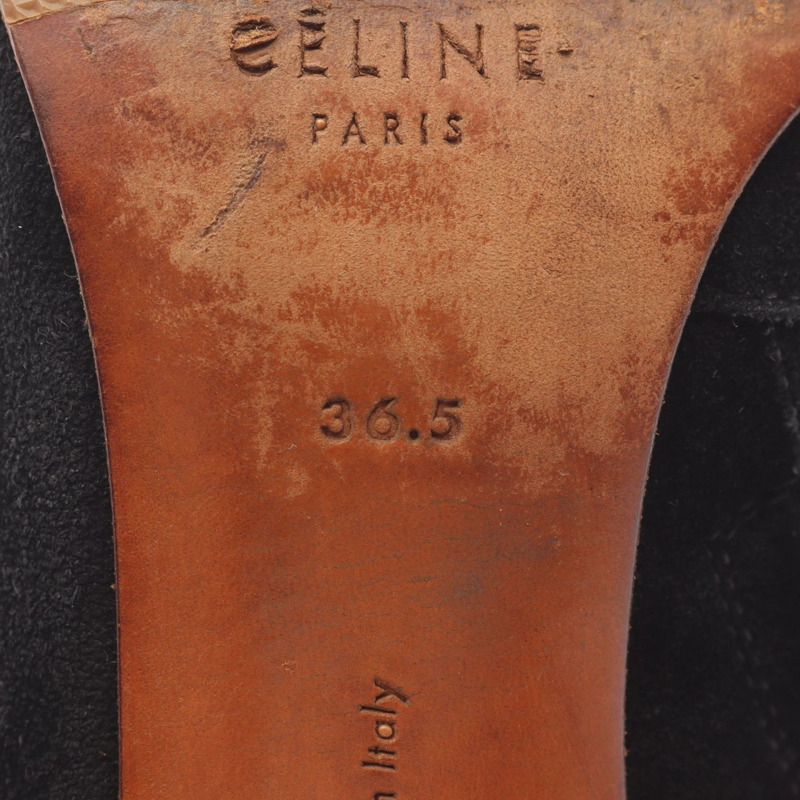 CELINE BAMBAM 黑色麂皮女靴（二手）-6