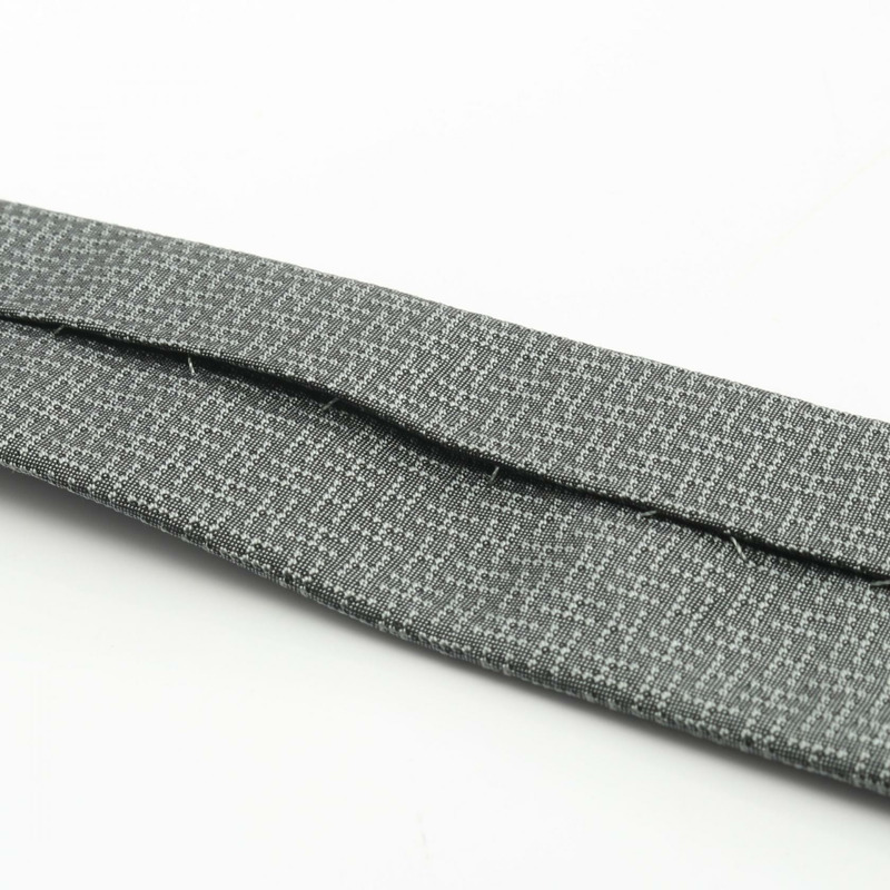 愛馬仕 H 字形領帶,綠色真絲,男士二手。-5