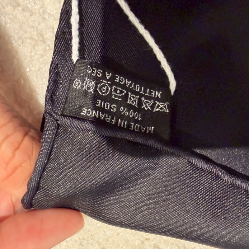 HERMES 華麗的繮轡黑金絲巾 全新品-5