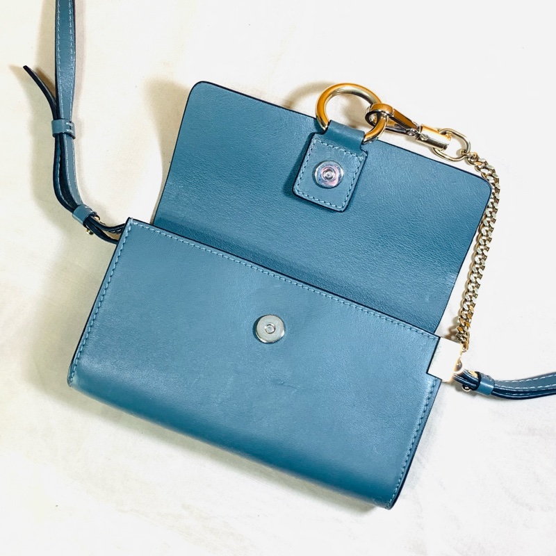 ✨經典甜價 Chloé 蔻依 超美藍灰小肩背包 斜背包-4