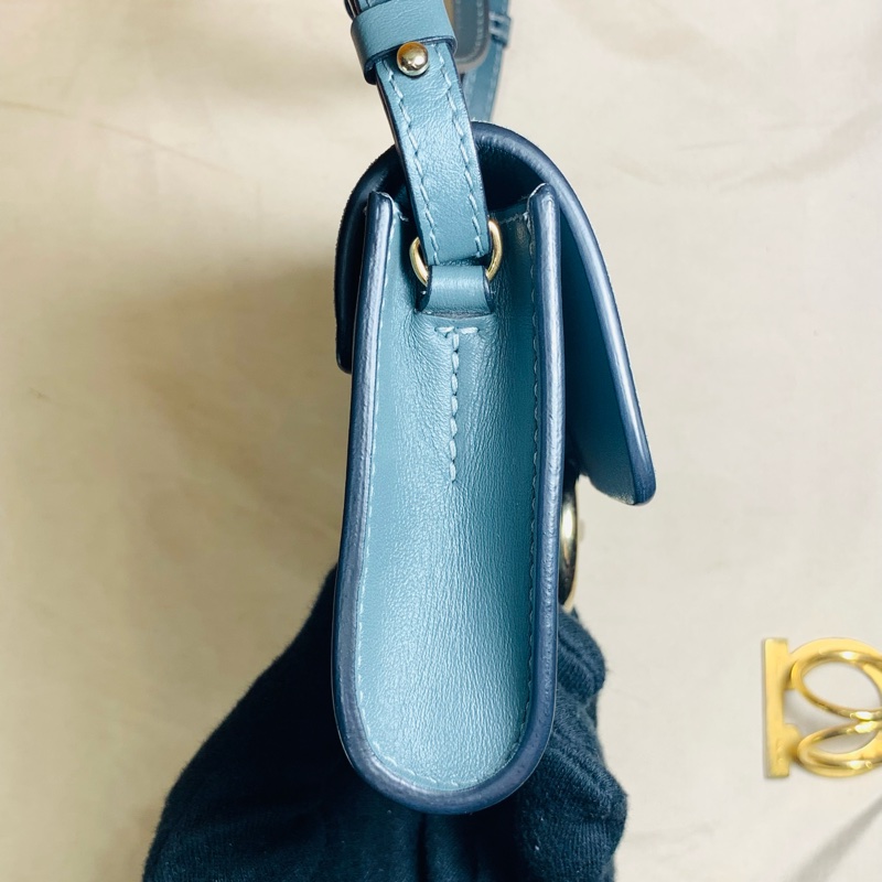 ✨經典甜價 Chloé 蔻依 超美藍灰小肩背包 斜背包-7