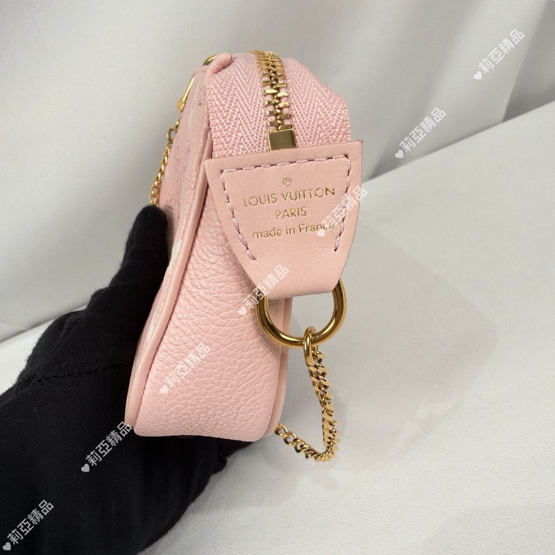 莉亞精品♡LV 限量款小麻將 粉色刺繡 全新閒置-7