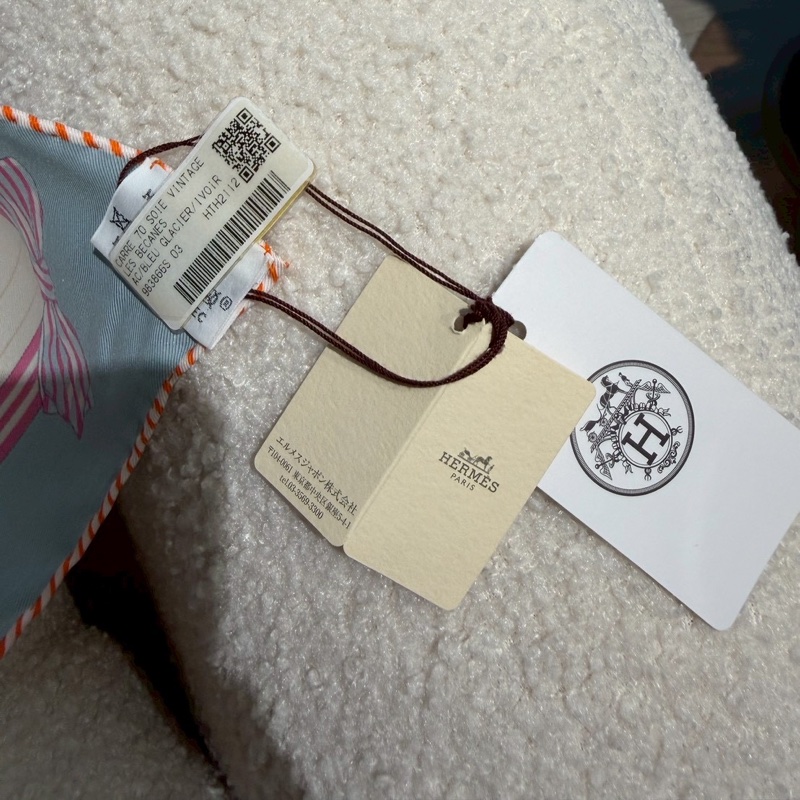 HERMES Les Becanes 自行車絲巾 全新品-4