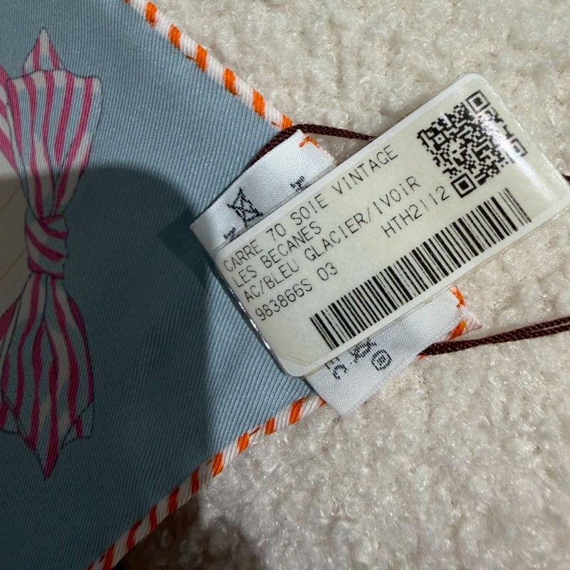HERMES Les Becanes 自行車絲巾 全新品-5