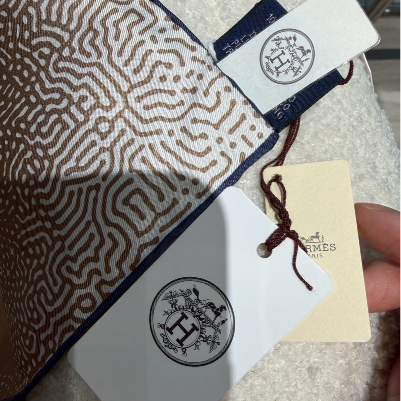 HERMES 月球飛馬雙面絲巾 全新品-5