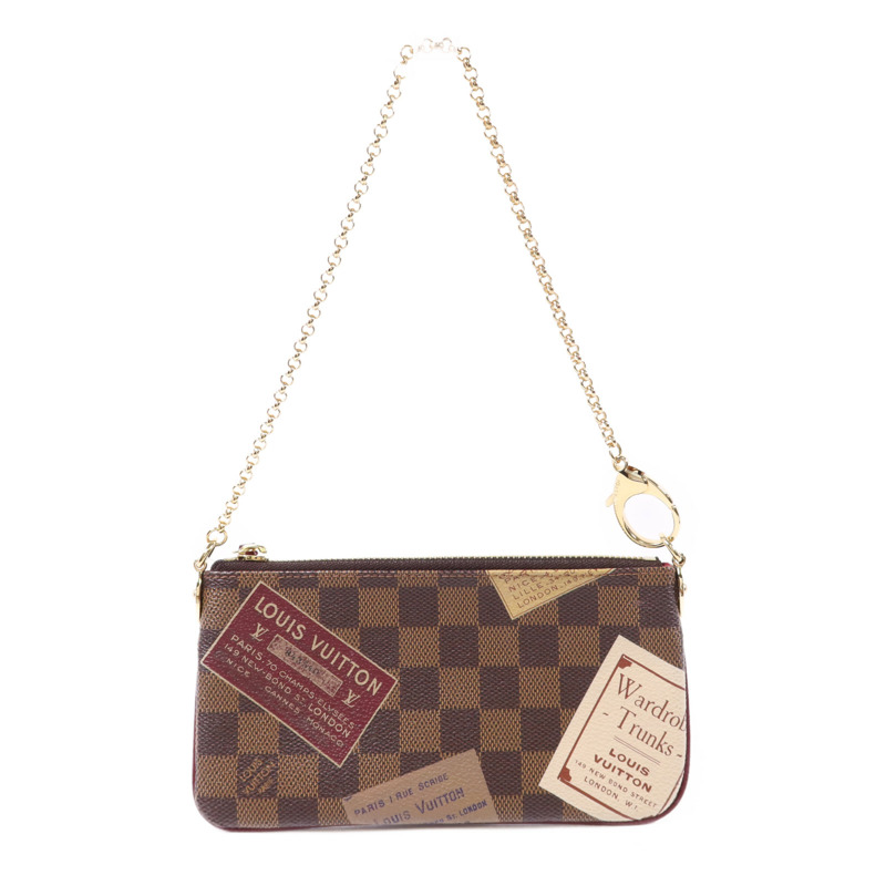LOUIS VUITTON Damier Pochette Milla MM金扣鏈帶肩背袋-0