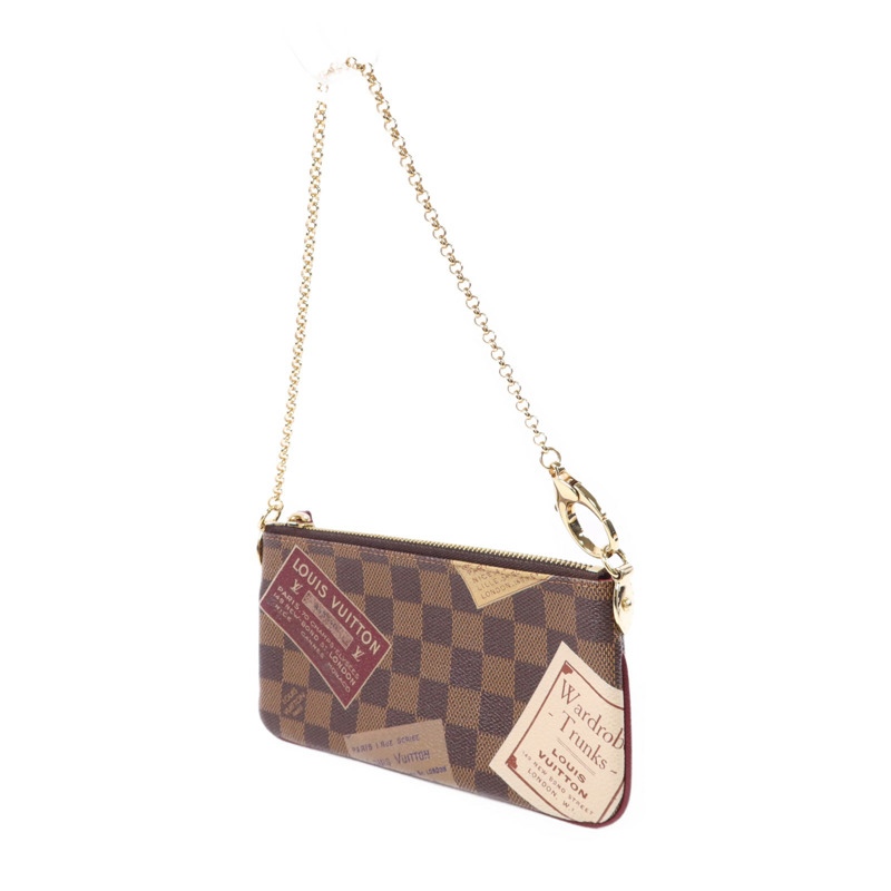 LOUIS VUITTON Damier Pochette Milla MM金扣鏈帶肩背袋-2