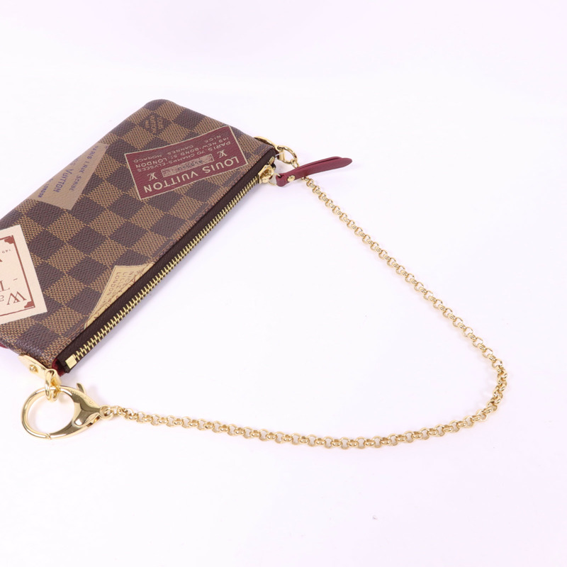 LOUIS VUITTON Damier Pochette Milla MM金扣鏈帶肩背袋-4