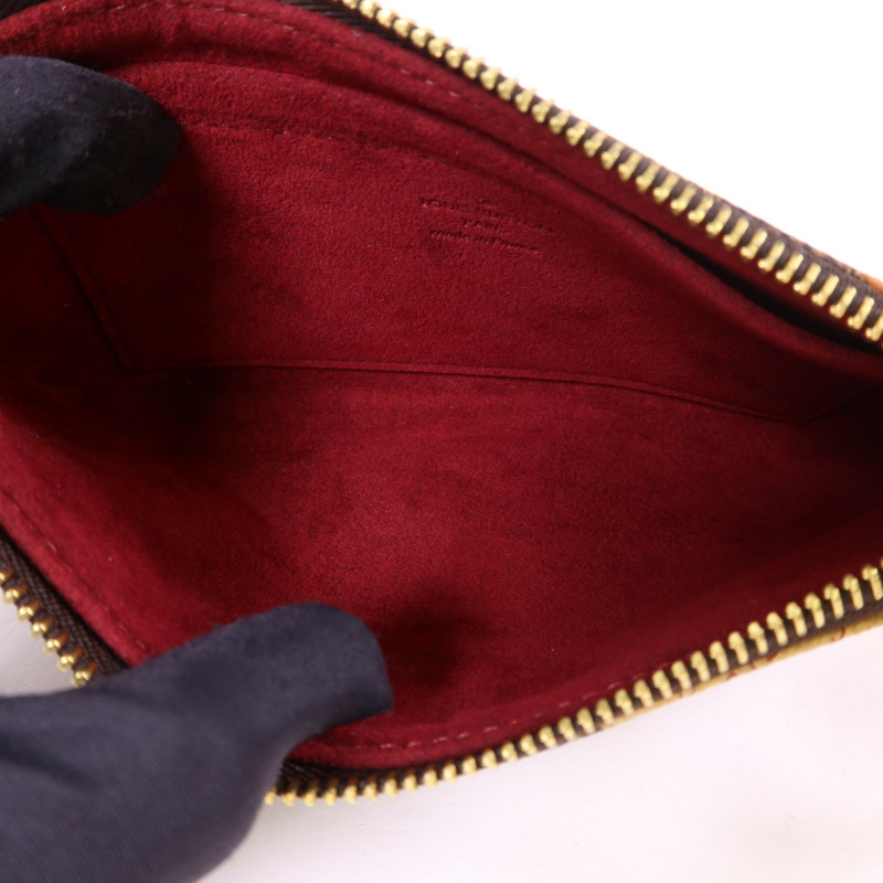 LOUIS VUITTON Damier Pochette Milla MM金扣鏈帶肩背袋-5