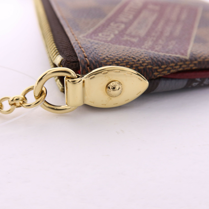 LOUIS VUITTON Damier Pochette Milla MM金扣鏈帶肩背袋-10