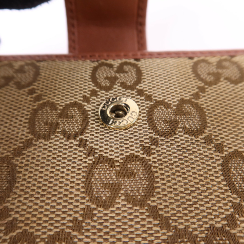 GUCCI 帆布Long Bifold Wallet金扣長錢包-9