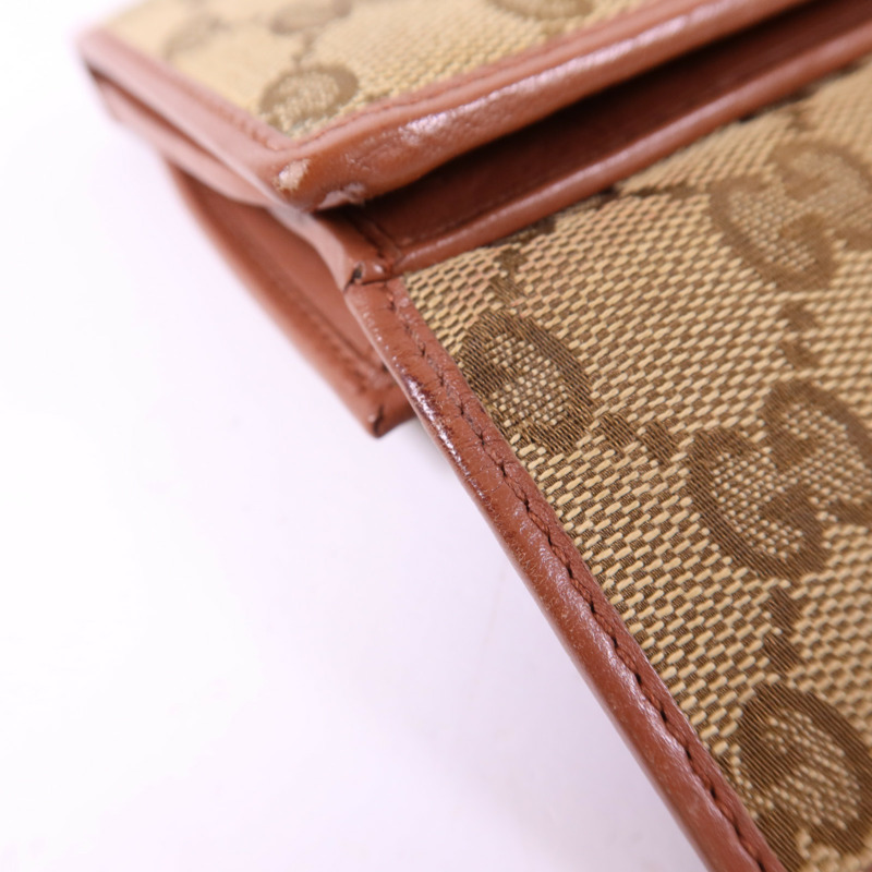 GUCCI 帆布Long Bifold Wallet金扣長錢包-17