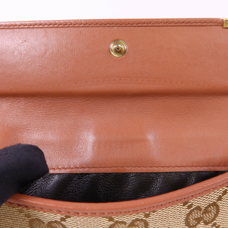GUCCI 帆布Long Bifold Wallet金扣長錢包-19