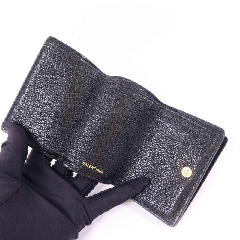 BALENCIAGA 牛皮皮革Trifold Wallet金扣錢包-5
