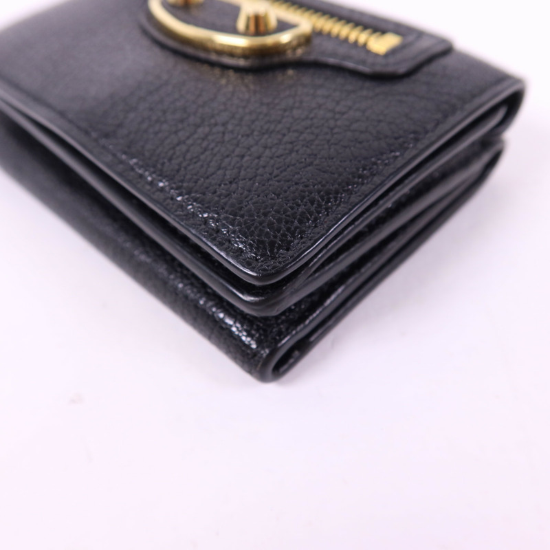 BALENCIAGA 牛皮皮革Trifold Wallet金扣錢包-15