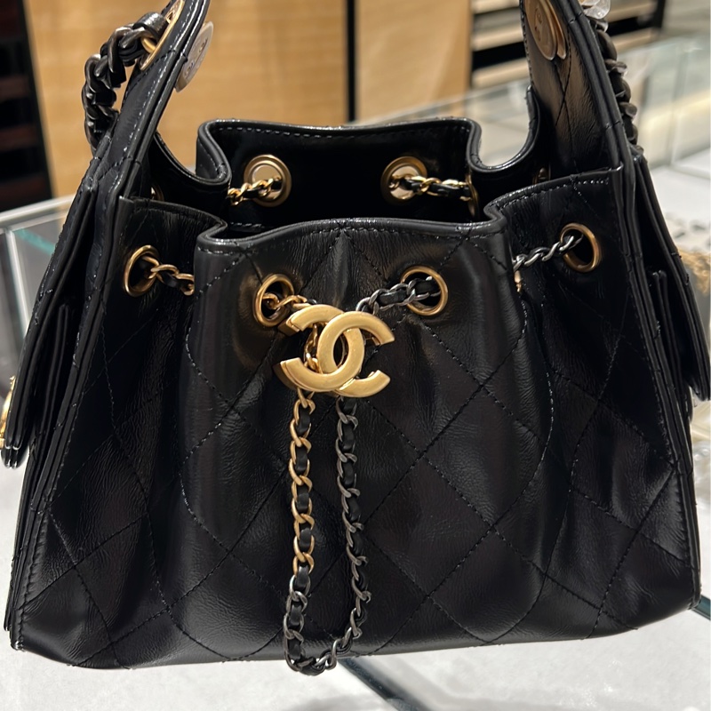 Chanel 26C 25 mini 黑色 金銀鴛鴦鏈條 Jennie同款-0