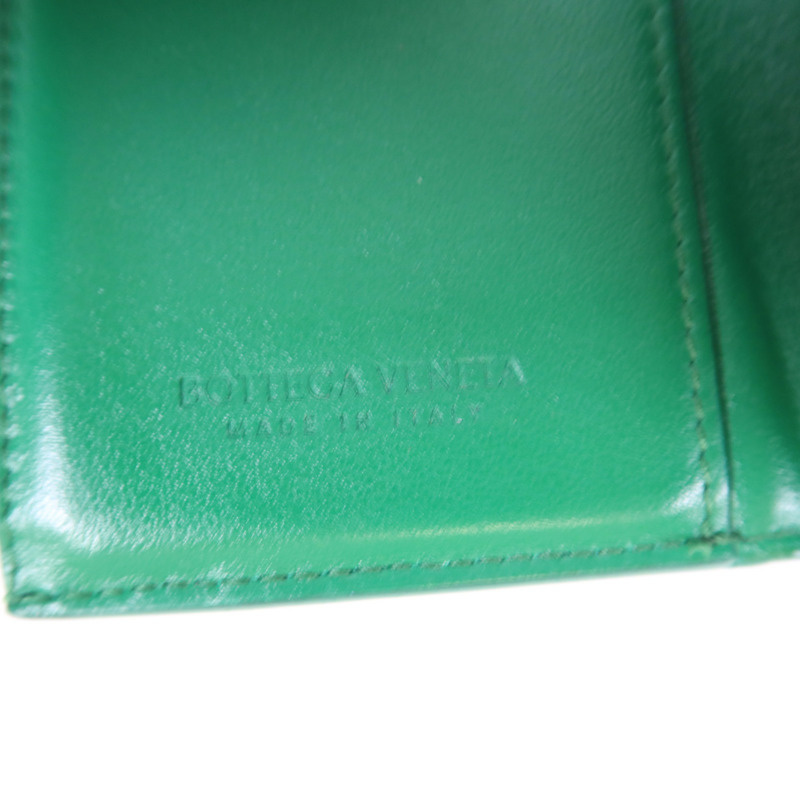 BOTTEGA VENETA 羊皮皮革Cassette Trifold Short Wallet金扣錢包-7