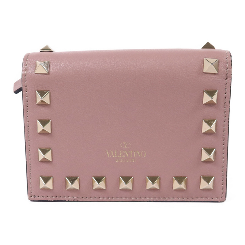 Valentino 牛皮皮革Bifold Wallet金扣錢包-1