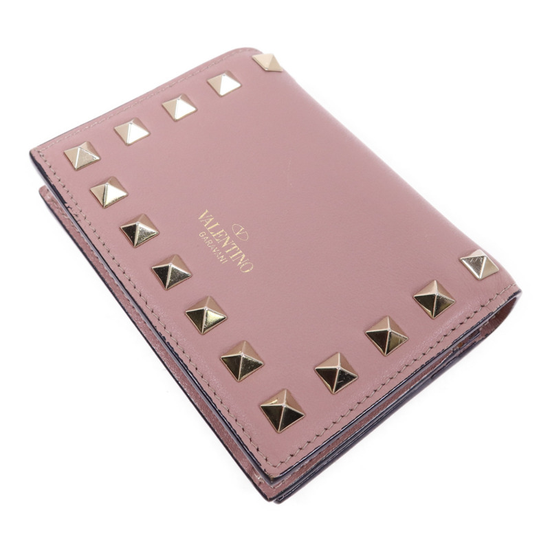 Valentino 牛皮皮革Bifold Wallet金扣錢包-3