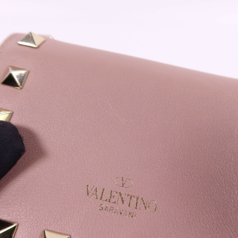 Valentino 牛皮皮革Bifold Wallet金扣錢包-18