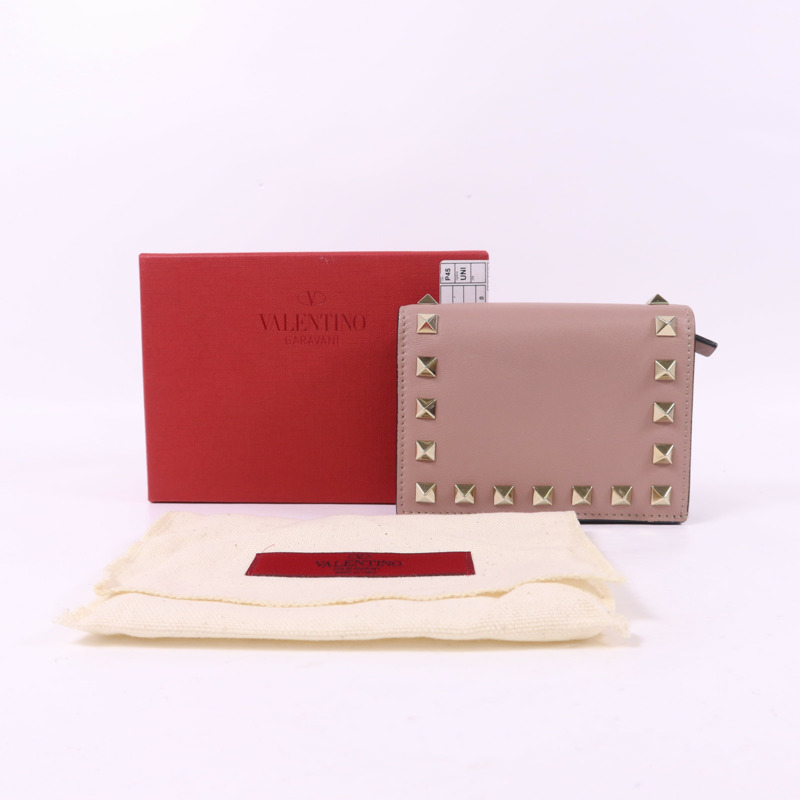 Valentino 牛皮皮革Bifold Wallet金扣錢包-23