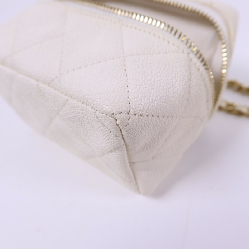 CHANEL 牛皮皮革Mini Chain Shoulder金扣手挽肩背兩用袋-13