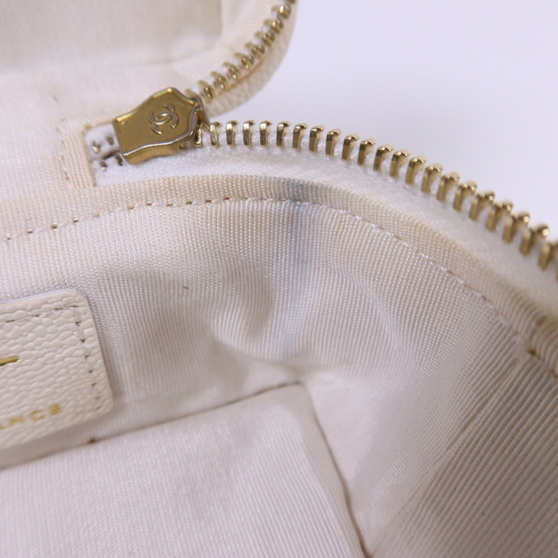 CHANEL 牛皮皮革Mini Chain Shoulder金扣手挽肩背兩用袋-19