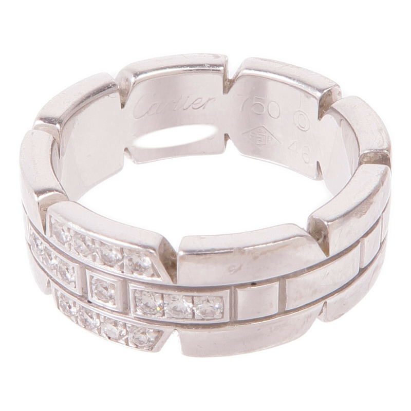 CARTIER 18K白金Ring戒指Cartier#46/US#3.75-4