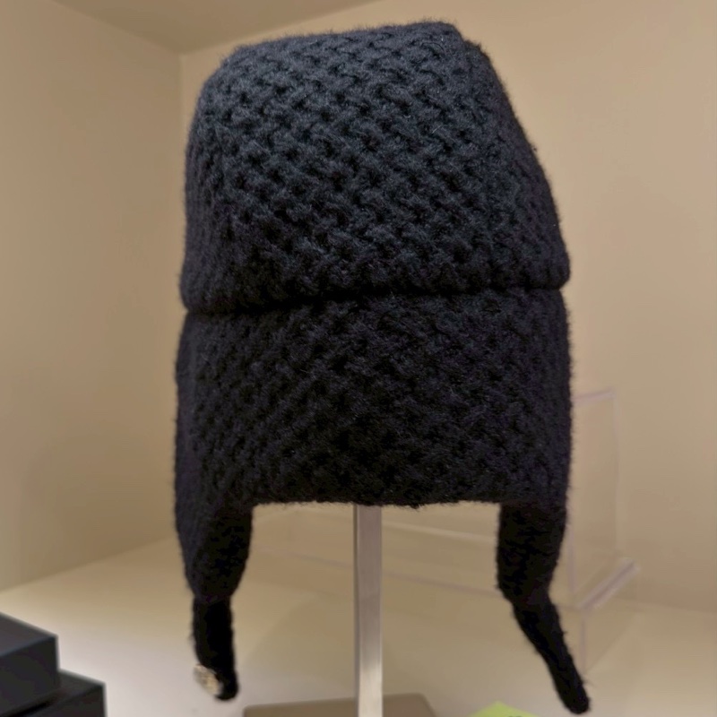 CHANEL 黑色飛行員毛帽 全新品-5