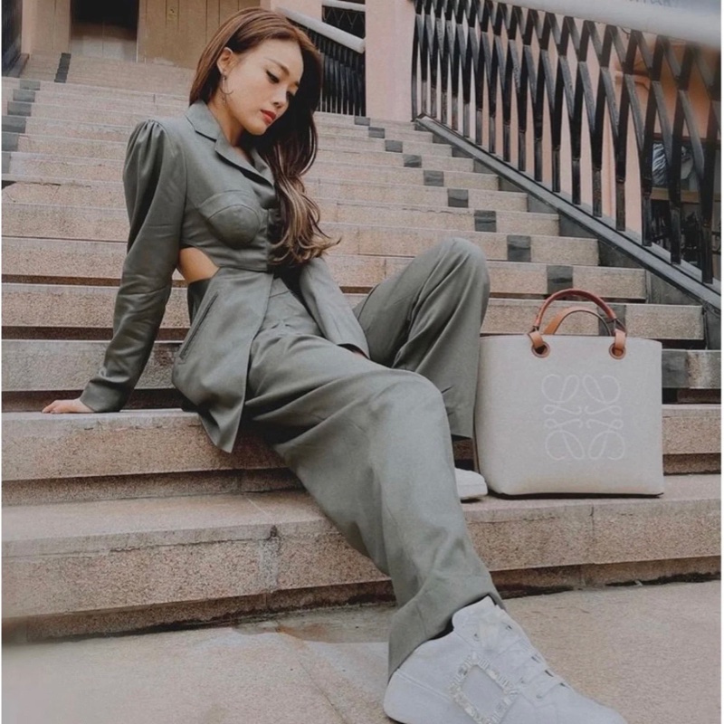 促銷品RogerVivier Viv' Skate Sneakers鑽扣 休閒鞋-4