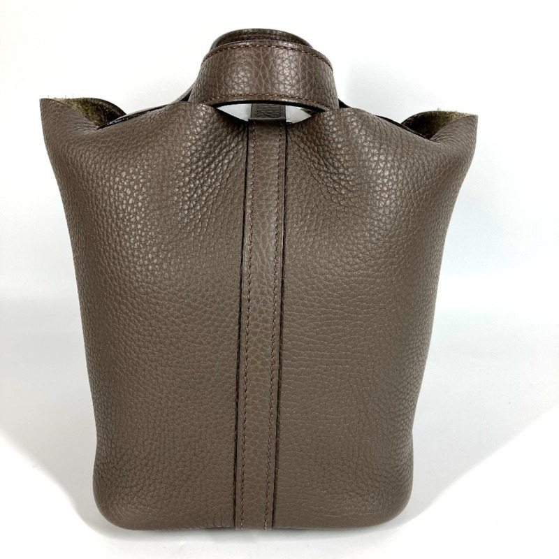 愛馬仕 Picotin Lock PM 手提包，Taurillon Clemence 皮革，Etain 灰色，女士款-4