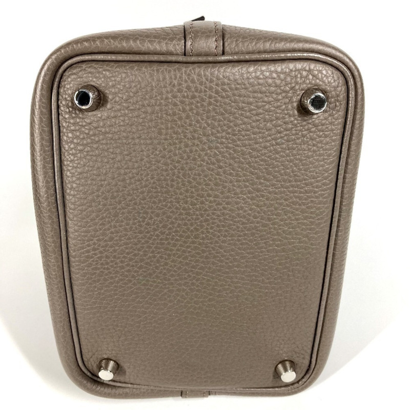 愛馬仕 Picotin Lock PM 手提包，Taurillon Clemence 皮革，Etain 灰色，女士款-5