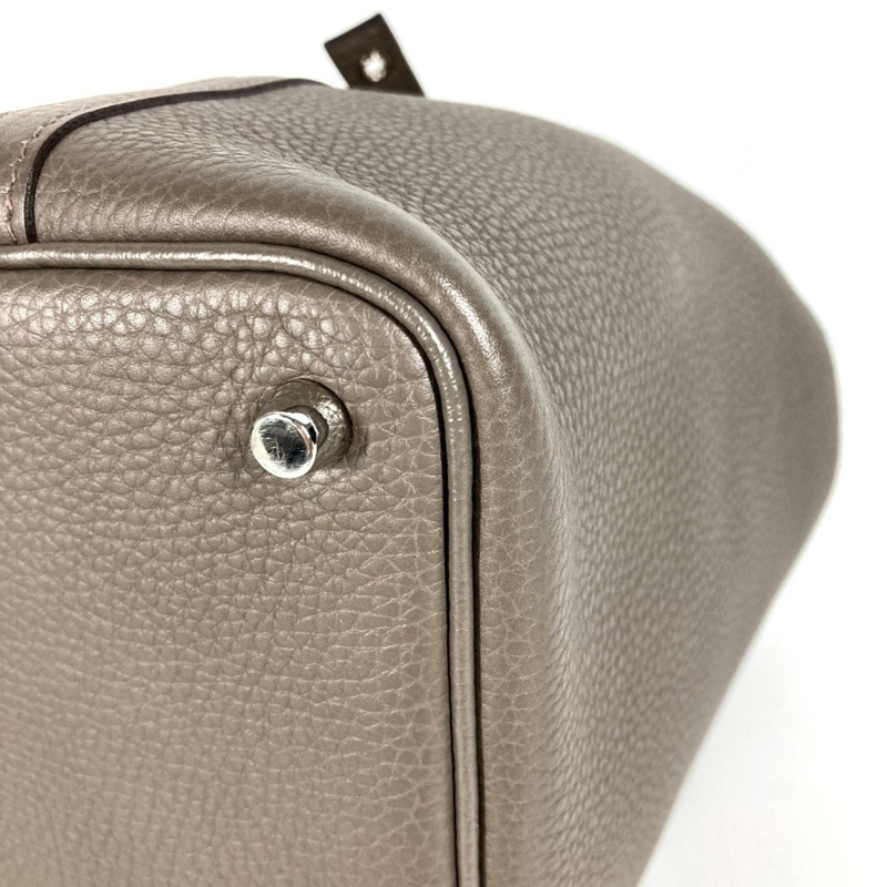 愛馬仕 Picotin Lock PM 手提包，Taurillon Clemence 皮革，Etain 灰色，女士款-6