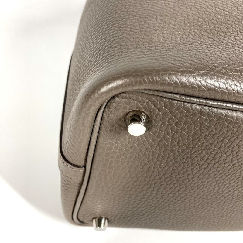 愛馬仕 Picotin Lock PM 手提包，Taurillon Clemence 皮革，Etain 灰色，女士款-8