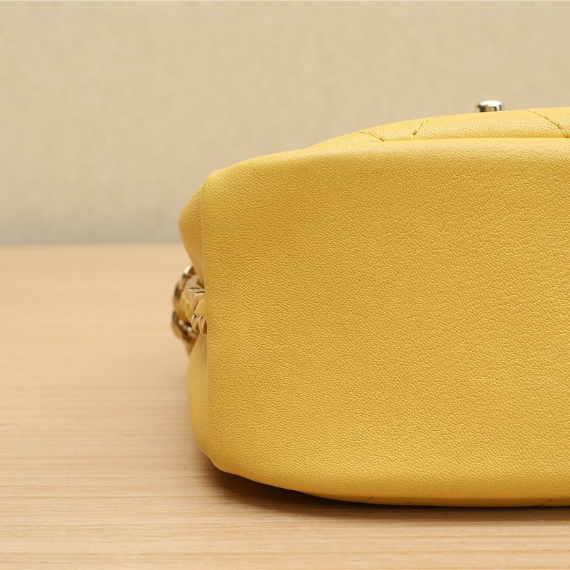 相機包 方形包 鏈條邊 黃色 26開-2