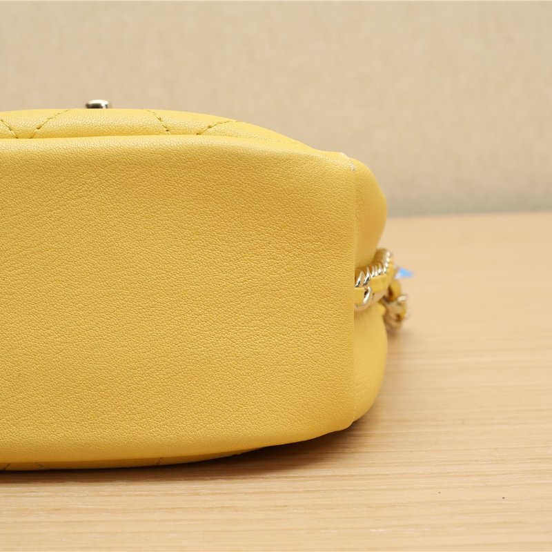 相機包 方形包 鏈條邊 黃色 26開-3