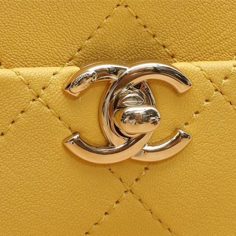 相機包 方形包 鏈條邊 黃色 26開-5