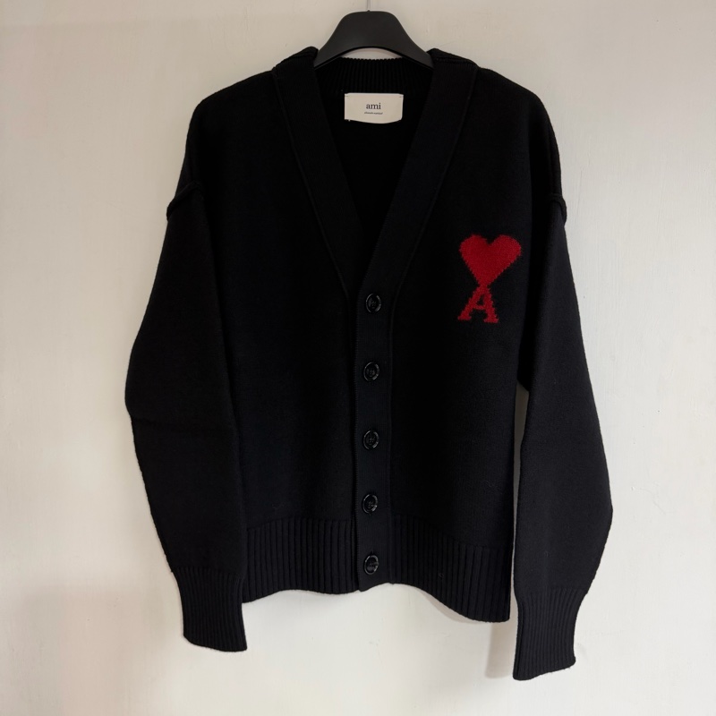 Ami Paris❣️ V領 開衫 男女同款#S 黑色-0