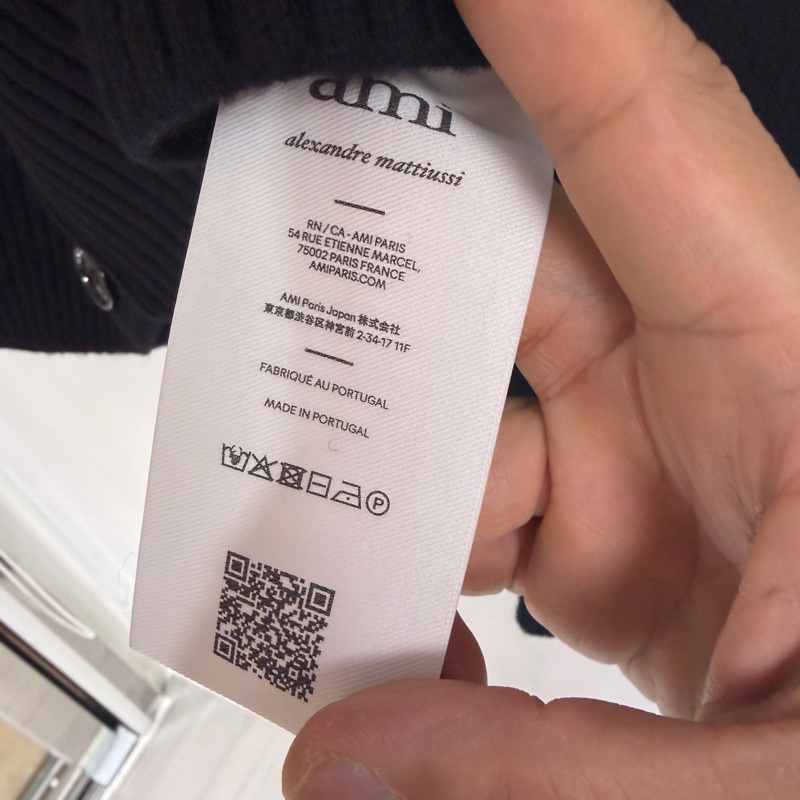 Ami Paris❣️ V領 開衫 男女同款#S 黑色-4