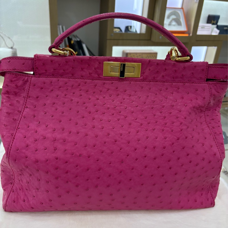 Fendi Peekaboo 極罕有 鴕鳥皮 二手like new❤️‍🔥-2