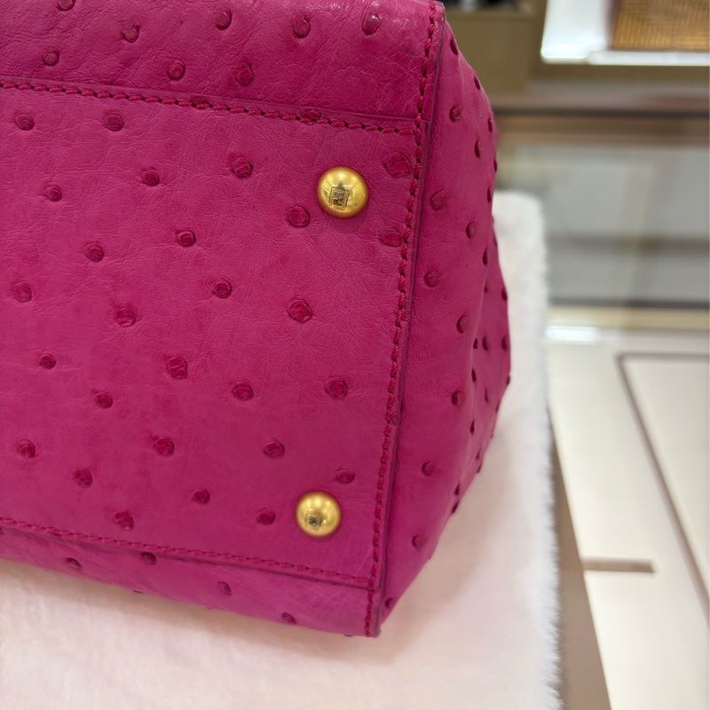 Fendi Peekaboo 極罕有 鴕鳥皮 二手like new❤️‍🔥-13